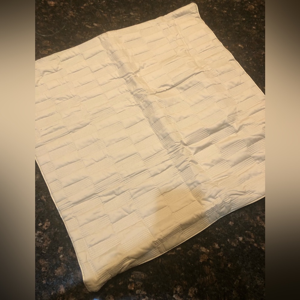 Hugo Boss cotton channel quilt 1 pillow case,26” x 26”, New, beige